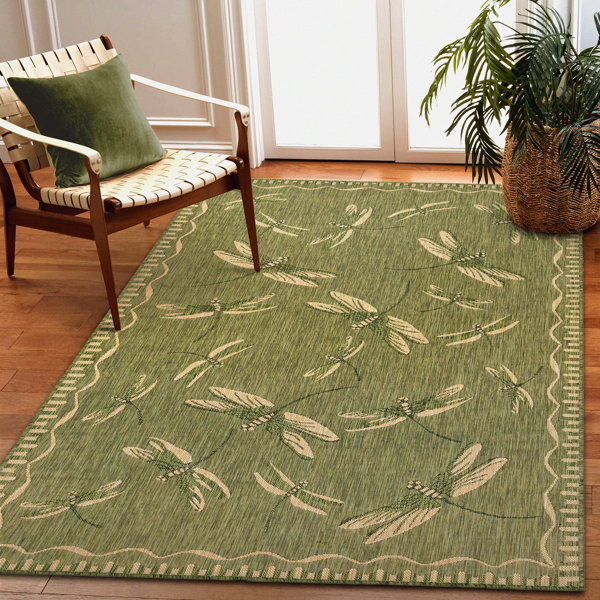 Kuehn Green/Tan Indoor/Outdoor Rug